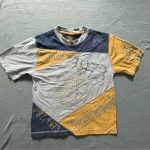 Timberland Kids Tri-Tone Tee - Navy, Gray, Mustard